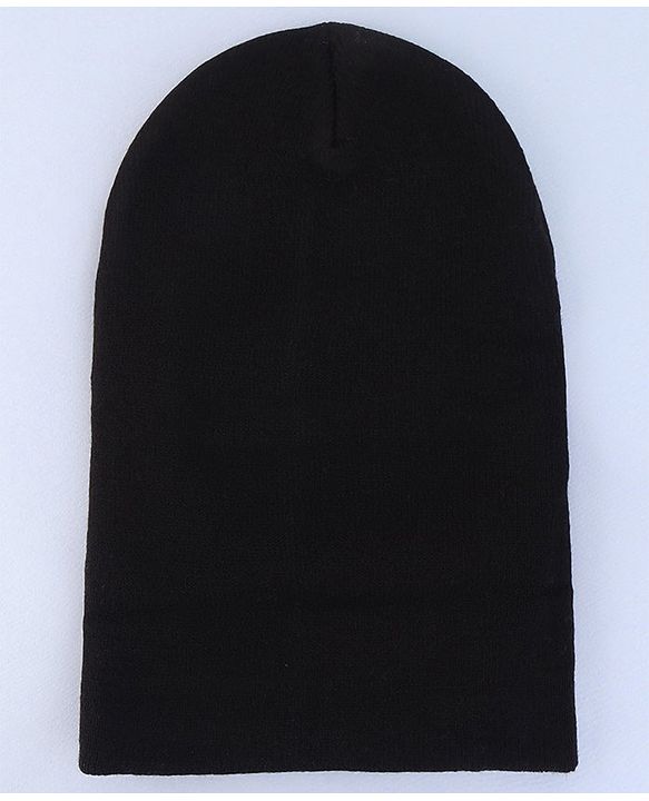 Pine Kids Solid Color Monkey Cap Black  - Diameter 20 cm