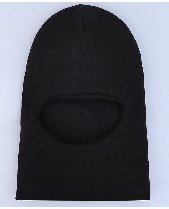 Pine Kids Solid Color Monkey Cap Black  - Diameter 20 cm