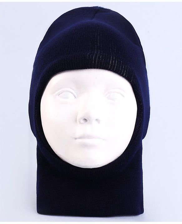 Pine Kids Solid Color Monkey Cap Navy Blue  - Diameter 18.5 cm