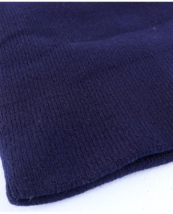 Pine Kids Solid Color Monkey Cap Navy Blue  - Diameter 18.5 cm