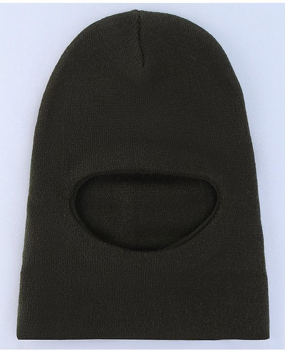 Pine Kids Solid Color Monkey Cap Olive Green Blue  - Diameter 20 cm