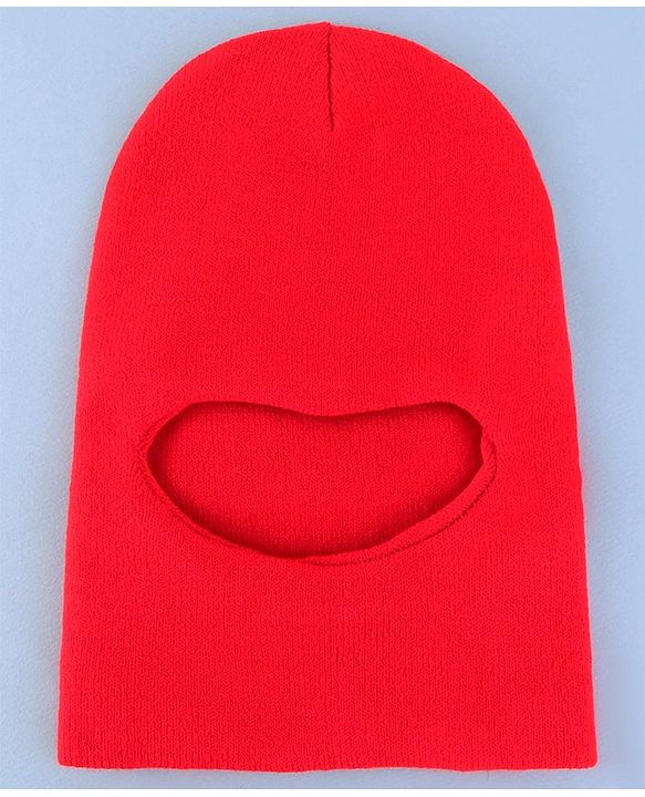 Pine Kids Solid Color Monkey Cap Red  - Diameter 18.5 cm