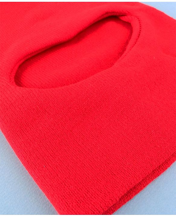 Pine Kids Solid Color Monkey Cap Red  - Diameter 18.5 cm