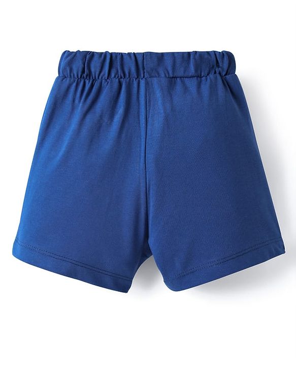Babyhug Cotton Single Jersey Knit Shorts With Floral & Polka Dot Print Pack Of 3 - Yellow Red & Navy Blue