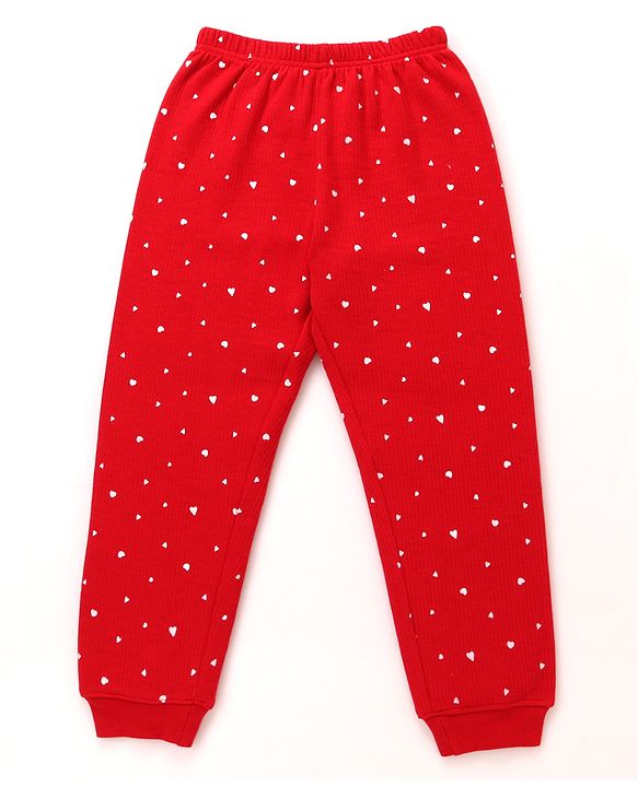 Pine Kids Cotton Knit Full Sleeves Thermal Vest & Pant Set with Floral Print - Navy Blue