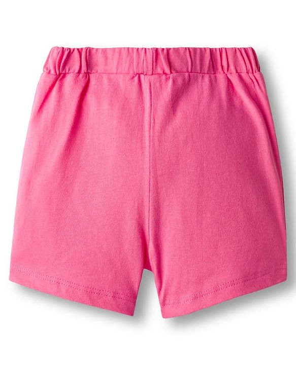 Babyhug Single Jersey Knit Shorts With Floral Print Pack Of 3 - Navy Blue & Pink