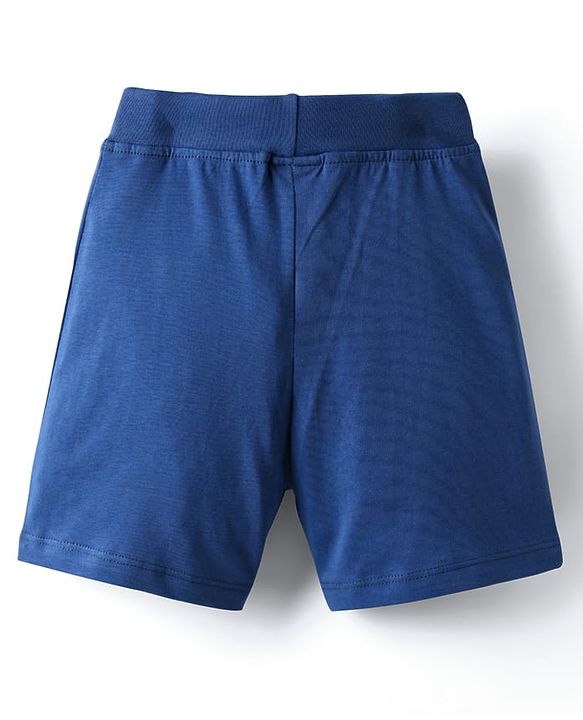 Babyhug Single Jersey Knit Text Printed Shorts Pack of 3 - Red Yellow & Blue