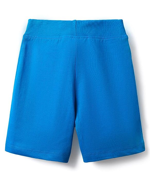 Babyhug 100% Cotton Single Jersey Knit Shorts with Tractor Print Pack of 3 - Green Red & Blue