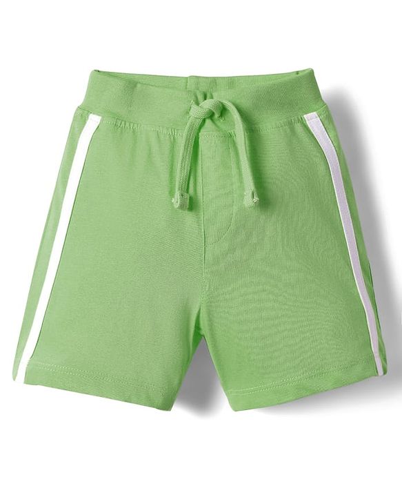 Babyhug Single Jersey Knit Shorts With Tape Detailing Pack Of 3 - Yellow Red & Green