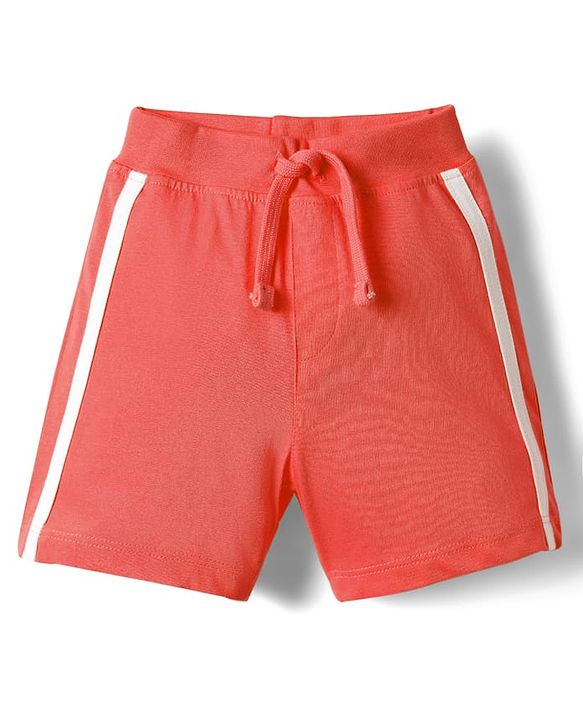 Babyhug Single Jersey Knit Shorts With Tape Detailing Pack Of 3 - Yellow Red & Green