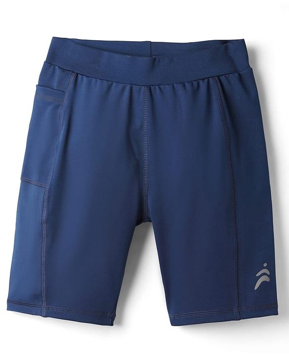 Pine Active Super Stretch Solid Cycling Shorts - Navy Blue