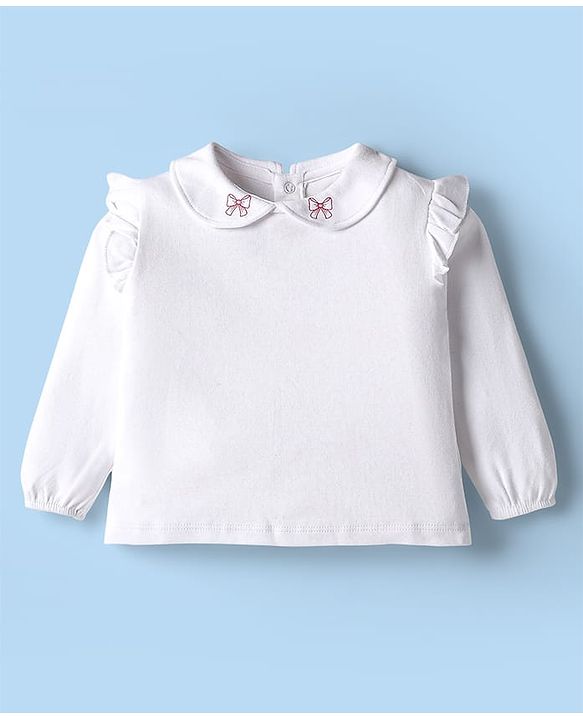 Babyhug 100% Cotton Knit Bow Print & Applique Onesie with Full Sleeves T-Shirt Headband & Booties - Dark Pink