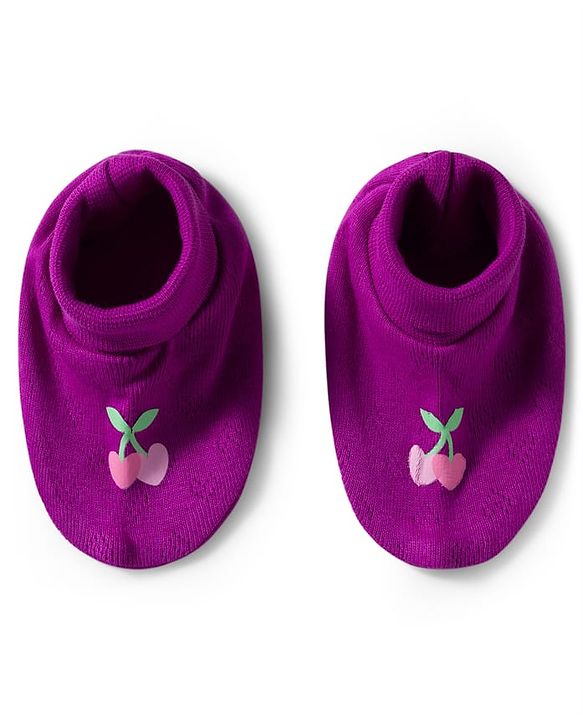 Babyhug 100% Cotton Interlock Knit Onesies With Hairband & Booties - Purple