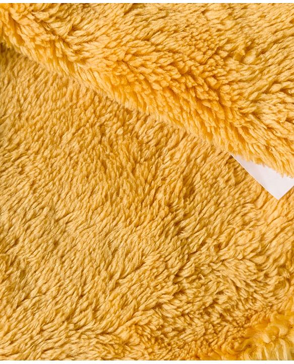 Babyhug Knit Full Sleeves Front Open Hooded Sweater with Reindeer Applique - Yellow