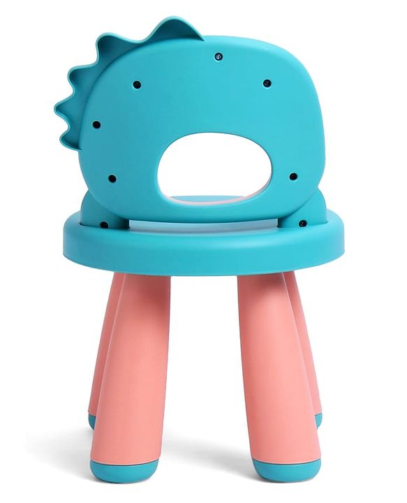 Babyhug Baby High Quality Study Chair With Face Print Design - Pink| Strong & Durable Chair| Indoor & Outdoor Use| Home & Classroom| Easy to Assemble| Convert to Stool