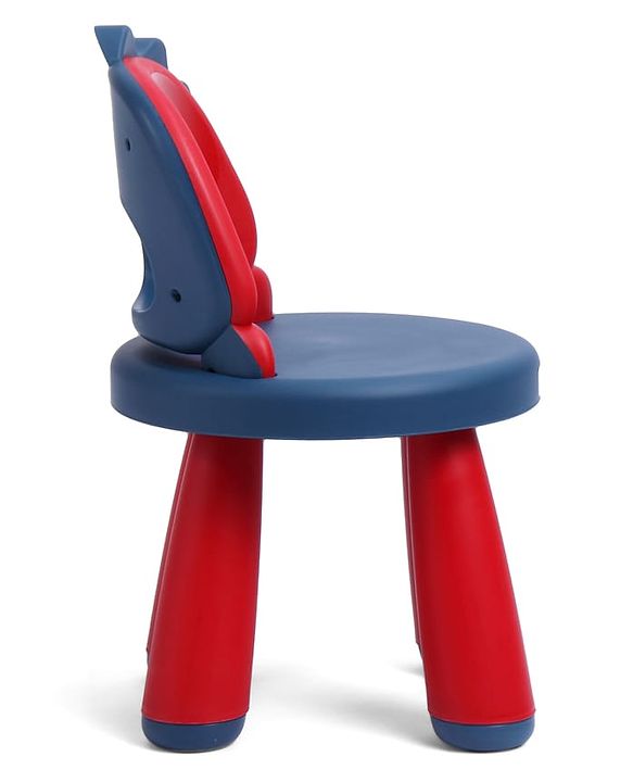 Babyhug Baby High Quality Study Chair With Face Print Design - Pink| Strong & Durable Chair| Indoor & Outdoor Use| Home & Classroom| Easy to Assemble| Convert to Stool