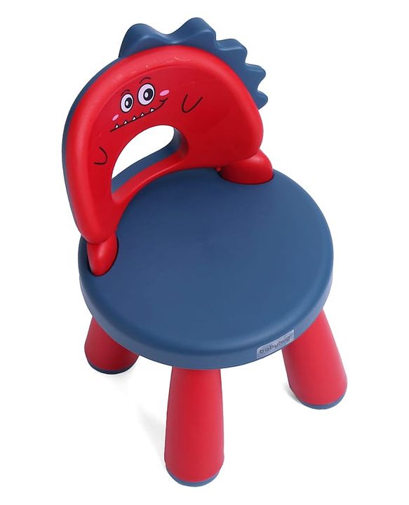 Babyhug Baby High Quality Study Chair With Face Print Design - Pink| Strong & Durable Chair| Indoor & Outdoor Use| Home & Classroom| Easy to Assemble| Convert to Stool