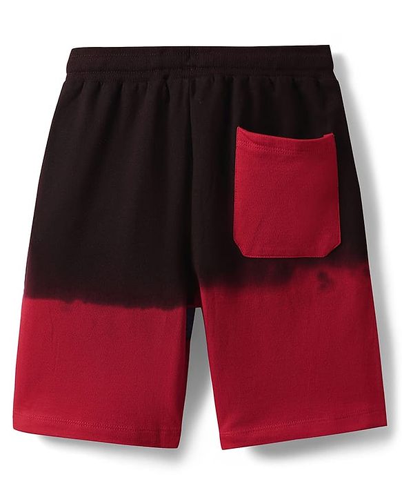 Pine Kids Marvel 100% Cotton Above Knee Length Shorts With Spiderman Graphics - Red