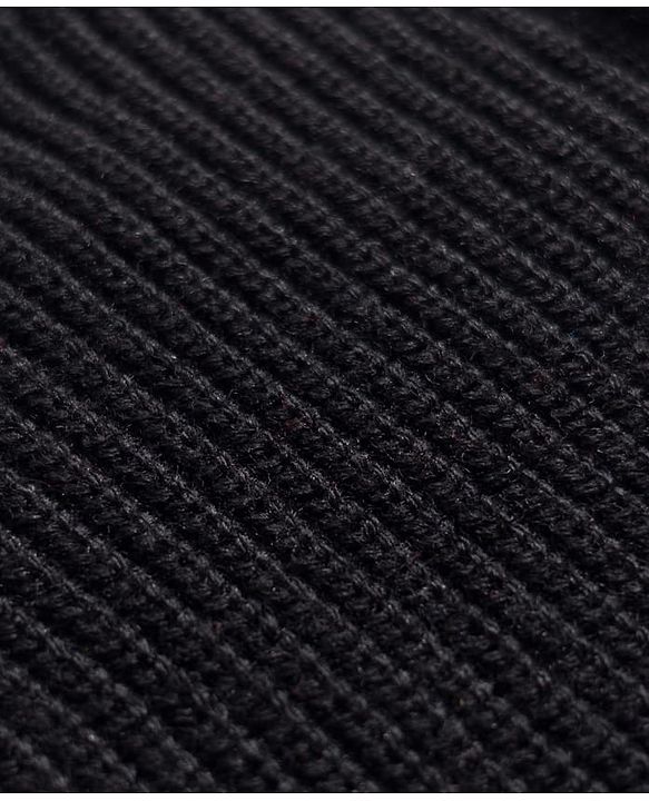 Pine Kids Knit Full Sleeves Solid Color Hooded Front Open Sweater - Black