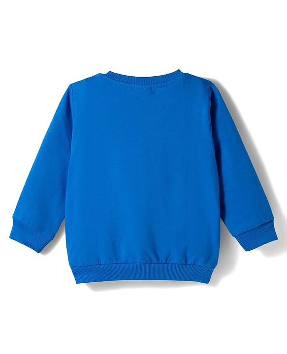 Babyhug Cotton Knit Full Sleeves Sweatshirts With Football Print Pack of 2 - Multicolor