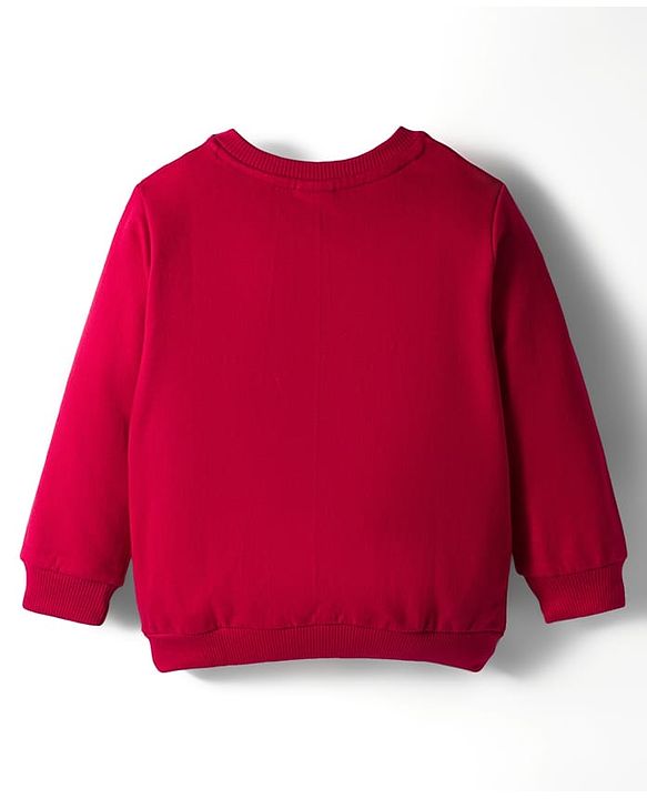 Babyhug Cotton Knit Full Sleeves Pullover Sweatshirt with Text Graphics Pack of 2 - Red & Blue