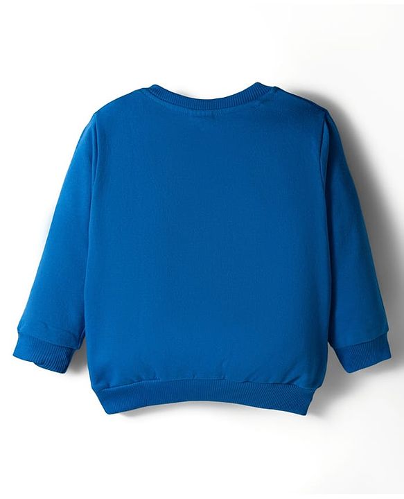 Babyhug Cotton Knit Full Sleeves Pullover Sweatshirt with Text Graphics Pack of 2 - Red & Blue