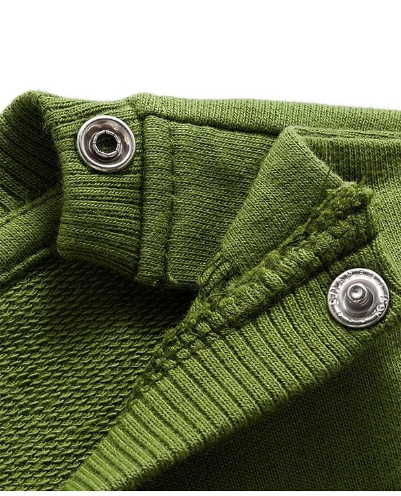 Babyhug Cotton Knit Full Sleeves Sweatshirts with Lion Print Pack of 2 - Brown & Olive Green