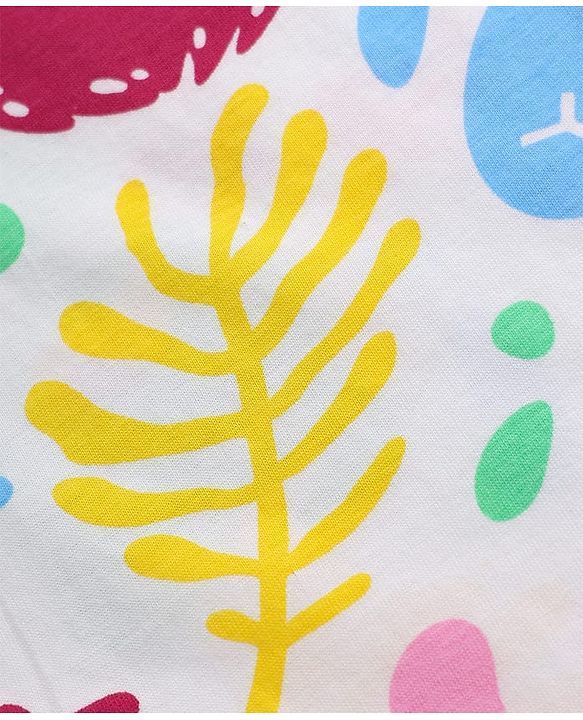 Pine Kids Single Jersey Knit Half Sleeves Co-ords Night Suit with Sea Life Print - White