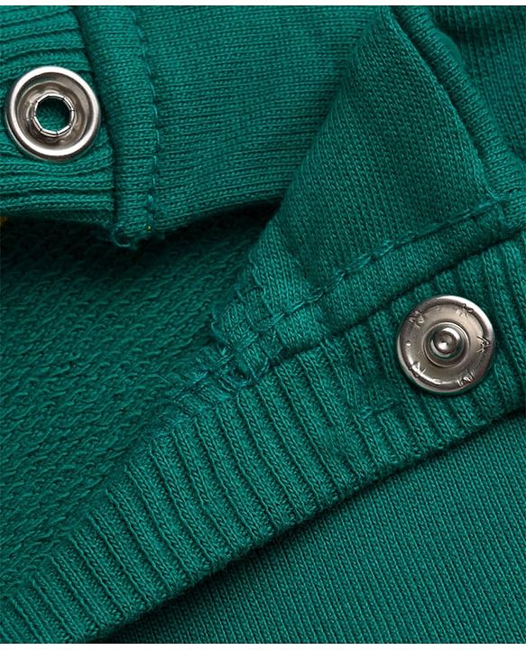 Babyhug Cotton Knit Full Sleeves Sweatshirt Animal Graphics - Dark Green