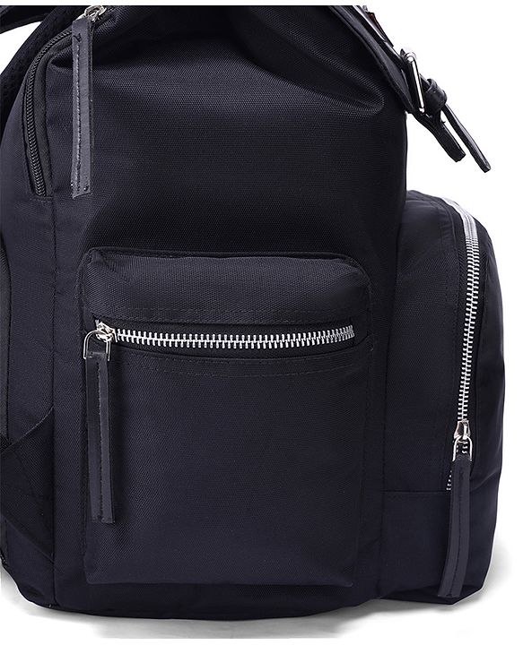 Babyhug SmartNest Multifunctional Diaper Backpack  Black| Water-Resistant| Spacious Compartments|  Ergonomic Shoulder Straps & Stylish Design for Parents