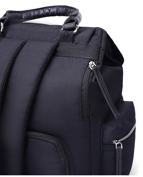 Babyhug SmartNest Multifunctional Diaper Backpack  Black| Water-Resistant| Spacious Compartments|  Ergonomic Shoulder Straps & Stylish Design for Parents