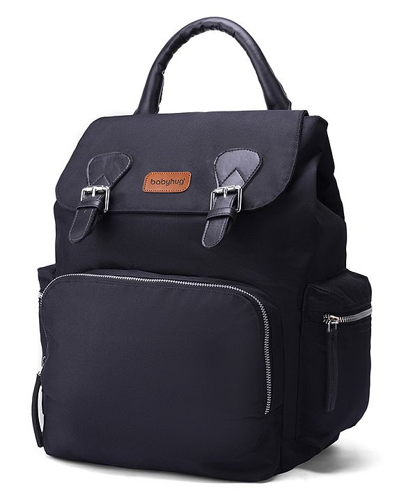Babyhug SmartNest Multifunctional Diaper Backpack  Black| Water-Resistant| Spacious Compartments|  Ergonomic Shoulder Straps & Stylish Design for Parents