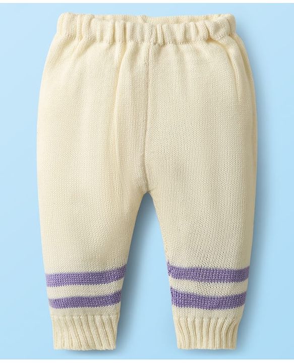 Babyhug Knit Full Sleeves front Open Sweater Set with Cap & Booties - Offwhite