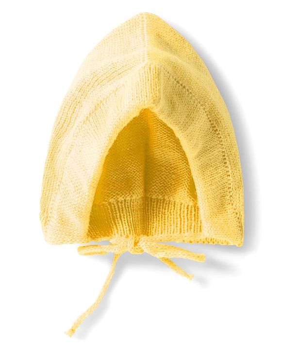 Babyhug Knitted Full Sleeves Front Open Solid Sweater Set With Cap & Mittens - Yellow