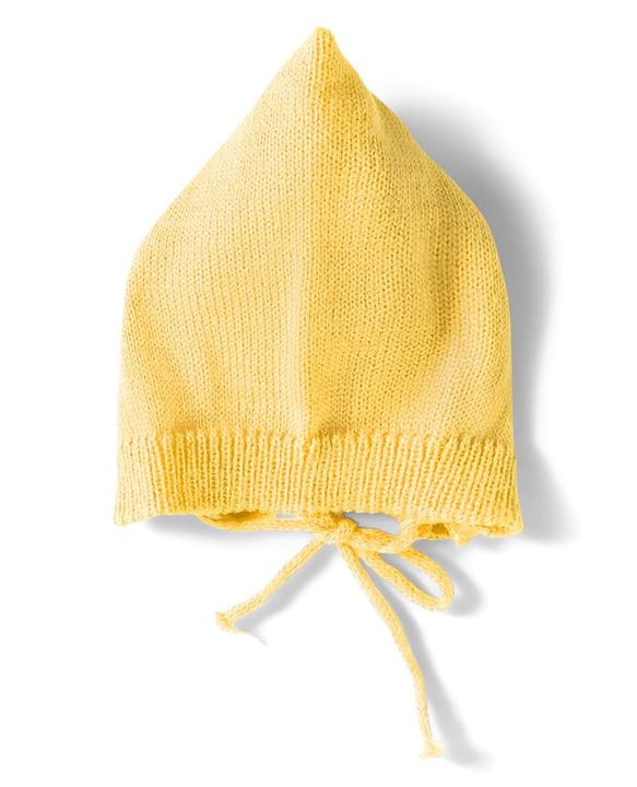 Babyhug Knitted Full Sleeves Front Open Solid Sweater Set With Cap & Mittens - Yellow