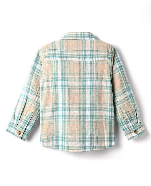 Babyhug Cotton Woven Full Sleeves Checkered Shirt - Multicolour