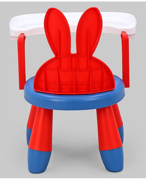 Babyhug Kids Feeding Chair with Removable Food Tray| Easy Assembly| Home & Classroom Use| Ideal for Indoor & Outdoor|  Soft Seat| Home & Classroom Use| Comfortable Backrest| Dining Chair - Red & Blue
