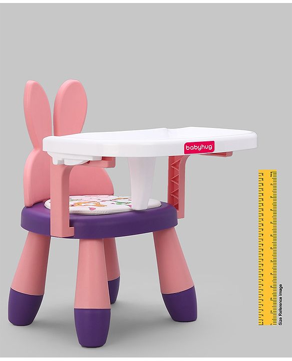 Babyhug Kids Feeding Chair with Removable Food Tray| Easy Assembly| Home & Classroom Use| Ideal for Indoor & Outdoor|  Soft Seat| Home & Classroom Use| Comfortable Backrest| Dining Chair - Red & Blue