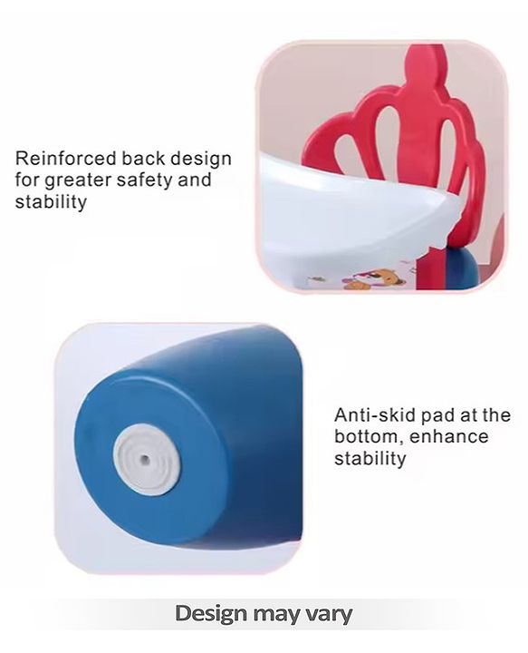 Babyhug Kids Feeding Chair with Removable Food Tray| Easy Assembly| Home & Classroom Use| Ideal for Indoor & Outdoor|  Soft Seat| Home & Classroom Use| Comfortable Backrest| Dining Chair - Red & Blue