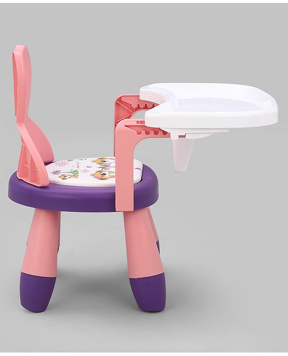 Babyhug Kids Feeding Chair with Removable Food Tray| Easy Assembly| Home & Classroom Use| Ideal for Indoor & Outdoor|  Soft Seat| Home & Classroom Use| Comfortable Backrest| Dining Chair - Red & Blue