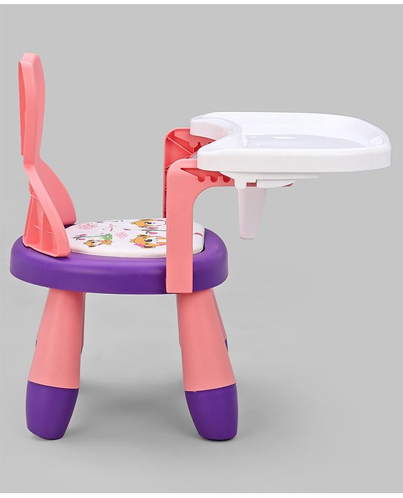 Babyhug Kids Feeding Chair with Removable Food Tray| Easy Assembly| Home & Classroom Use| Ideal for Indoor & Outdoor|  Soft Seat| Home & Classroom Use| Comfortable Backrest| Dining Chair - Red & Blue