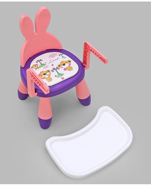 Babyhug Kids Feeding Chair with Removable Food Tray| Easy Assembly| Home & Classroom Use| Ideal for Indoor & Outdoor|  Soft Seat| Home & Classroom Use| Comfortable Backrest| Dining Chair - Red & Blue