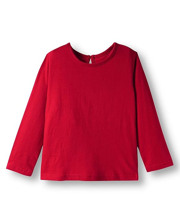 Babyhug Cotton Woven Full Sleeves Frock with Inner T-Shirt & Leggings with Checks Print - Red