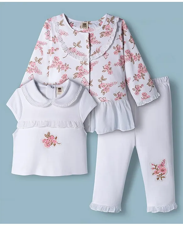 Buy ToffyHouse Cotton Knit Full Sleeves Mesh Detailed Top With