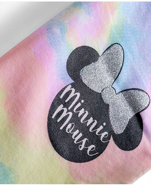 Babyhug Disney Lycra Knit Full Length Leggings With Minnie Mouse Graphics Pack of 3 - Pink & Light Green