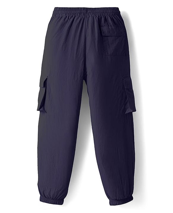 Pine Active Woven Full Length Ultra Light Crush Solid Cargo Pant - Navy Blue