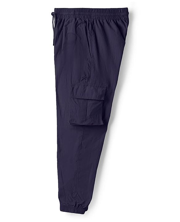 Pine Active Woven Full Length Ultra Light Crush Solid Cargo Pant - Navy Blue