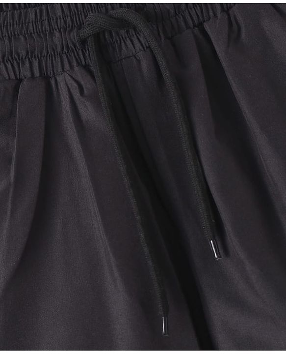 Pine Active Woven Solid Athletic Shorts with Full Length Tights - Black
