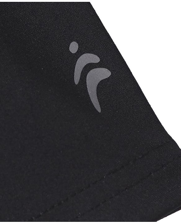 Pine Active Woven Solid Athletic Shorts with Full Length Tights - Black