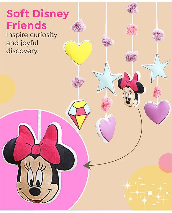 Babyhug Disney Mickey Musical Cot Mobile for Newborn & Toddlers| Crib Décor Toy| Rotating Figures & Gentle Music| Motor Skills & Visual Tracking| Stimulates Hearing| Baby Shower Gift | BIS Certified
